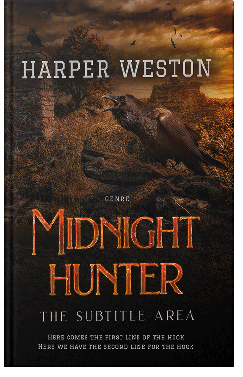 Front view of Asphalt #23426 - Premade Horror Book Cover