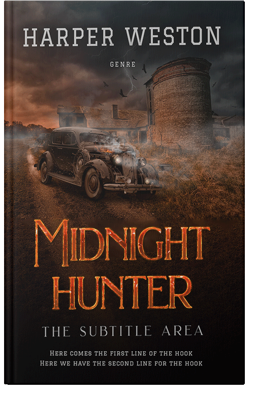 Front view of Premade Mystery & Thriller & Suspense Book Cover - Night Rider
