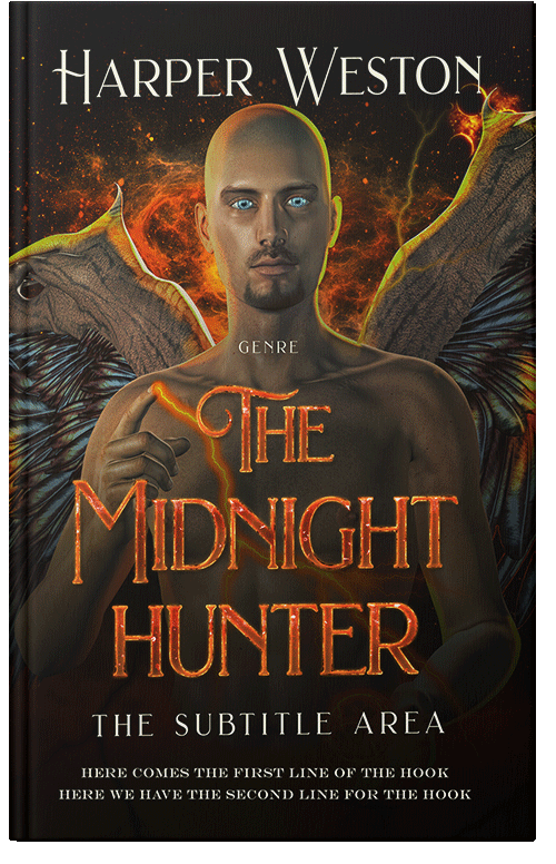 Front view of Premade Fantasy Book Cover - Night Rider