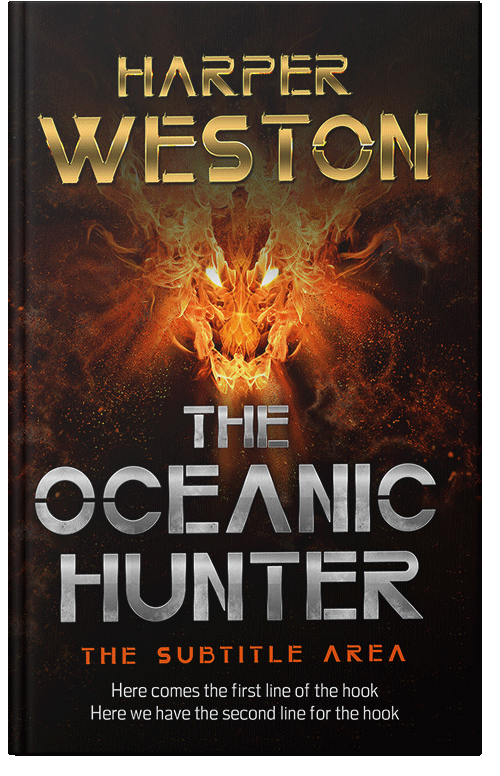 Front view of Premade Fantasy Book Cover - Antique Brass