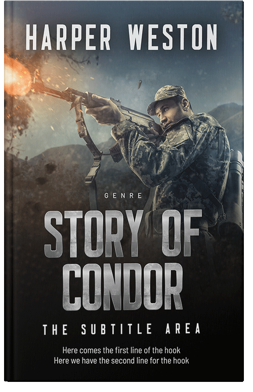 Front view of Premade Mystery & Thriller & Suspense Book Cover - Shark