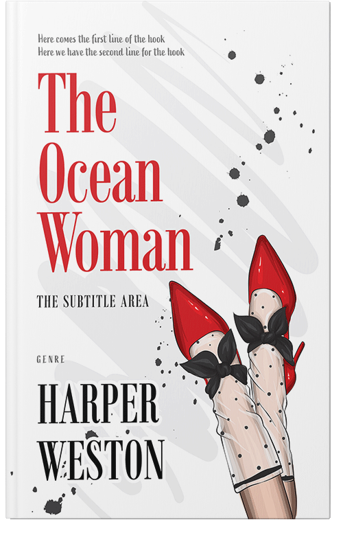 Front view of Premade Abstract Book Cover - Pampas