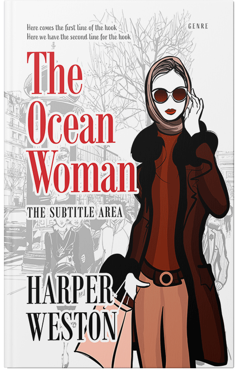 Front view of Premade Chick Lit Book Cover - Crowshead