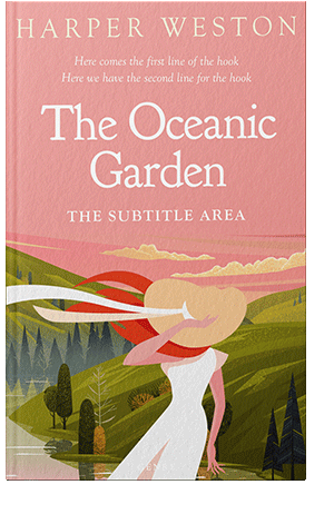 Pre Made Book Cover Sea Pink