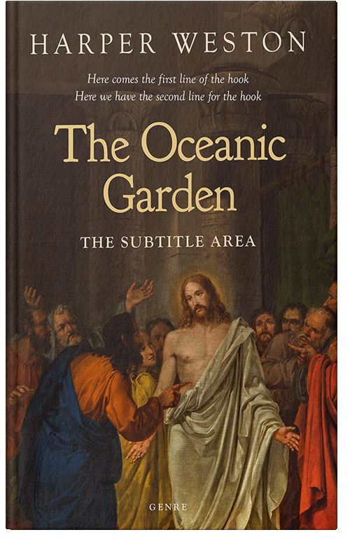 Front view of Premade Religion & Spirituality Book Cover - Black Marlin