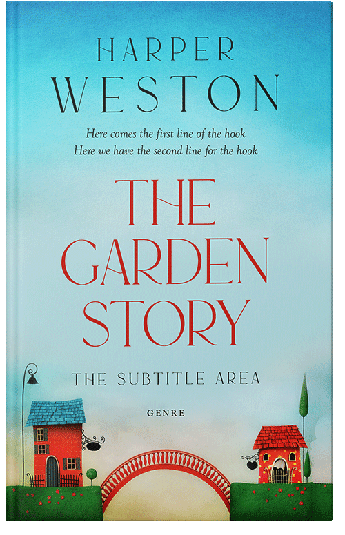 Front view of Premade Abstract Book Cover - Ziggurat