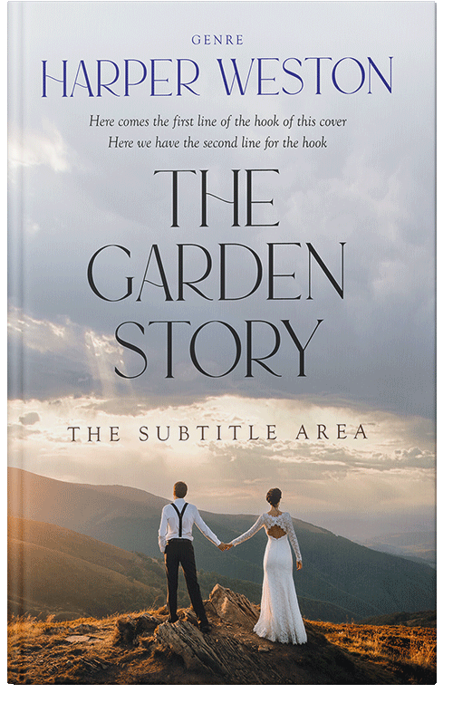 Front view of Premade Romance Book Cover - Pale Slate