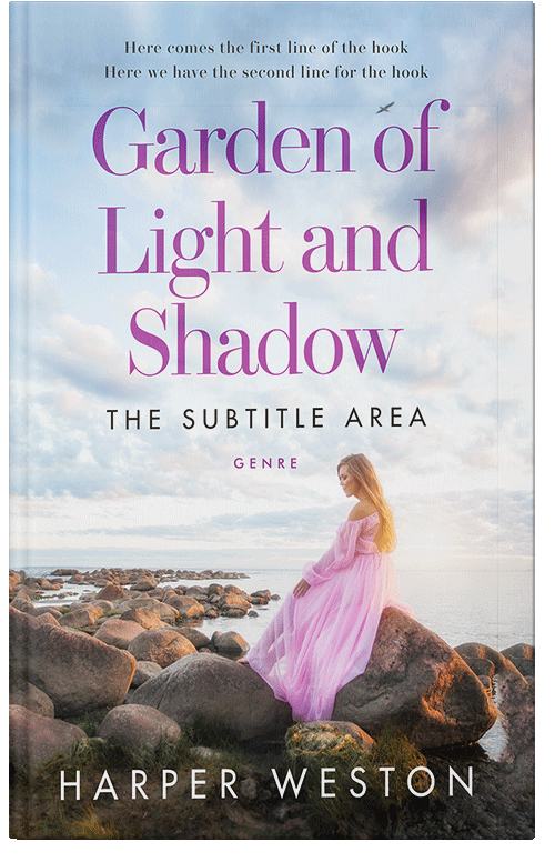 Front view of Athens Gray #23568 - Premade Romance Book Cover