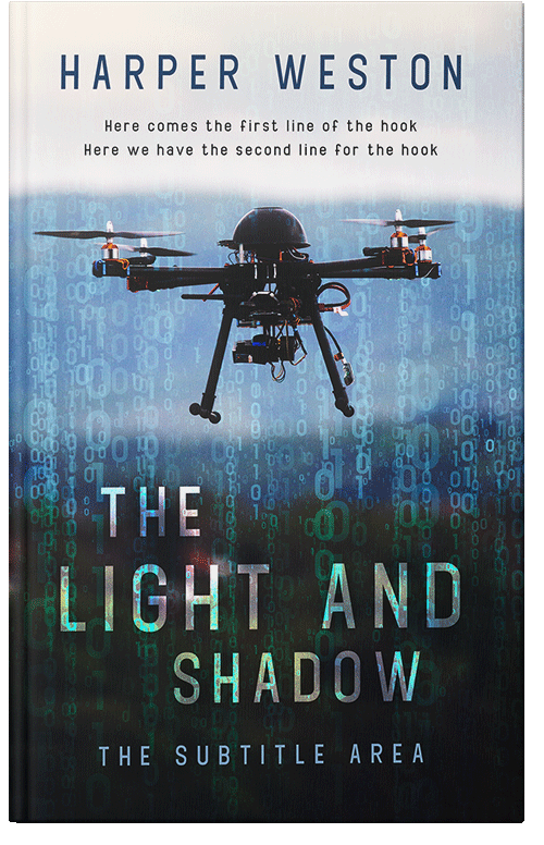 Front view of Premade Action & Adventure Book Cover - Iron