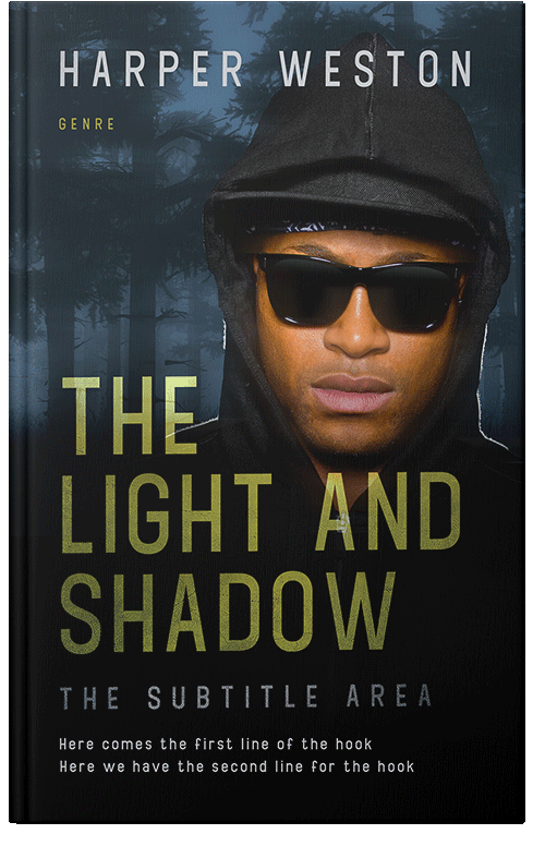 Front view of Black #23602 - Premade Mystery & Thriller & Suspense Book Cover