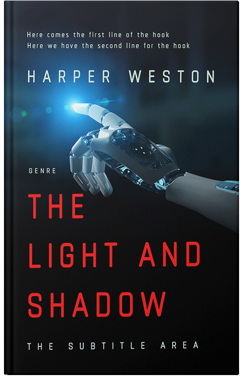 Front view of Ebony #23620 - Premade Science Fiction Book Cover