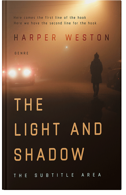 Front view of Premade Mystery & Thriller & Suspense Book Cover - Deep Oak