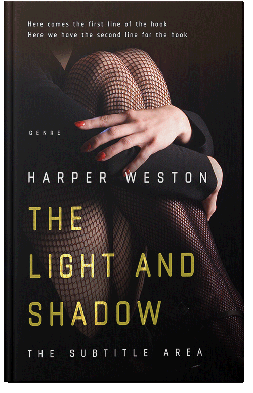 Front view of Black #23623 - Premade Erotica Book Cover