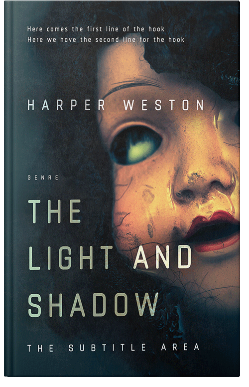 Front view of Antique Brass #23631 - Premade Horror Book Cover