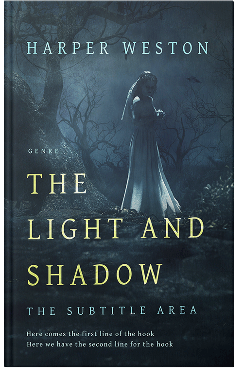 Front view of Premade Horror Book Cover - Te Papa Green