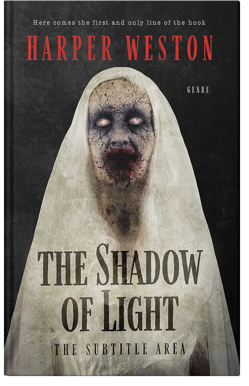 Front view of Premade Horror Book Cover - Bison Hide