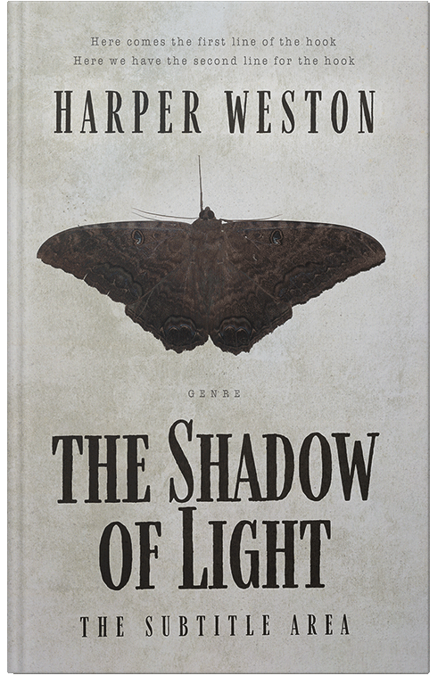 Front view of Premade Horror Book Cover - Mist Gray