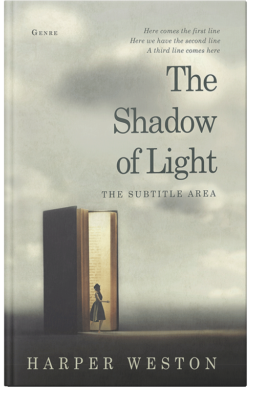 Front view of Premade Poetry Book Cover - Foggy Gray