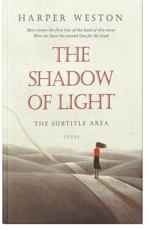 Front view of Premade Abstract Book Cover - Roman Coffee