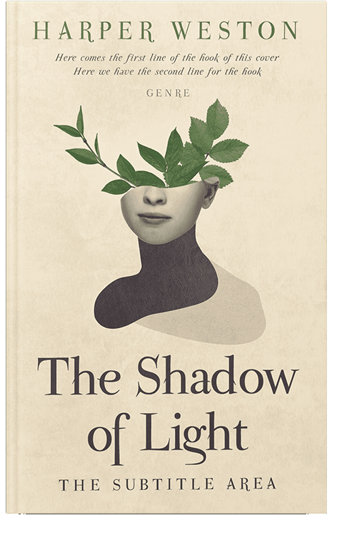 Front view of Citrine White #23676 - Premade Abstract Book Cover