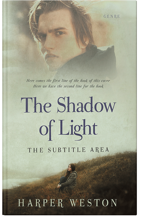 Front view of Premade Romance Book Cover - Foggy Gray