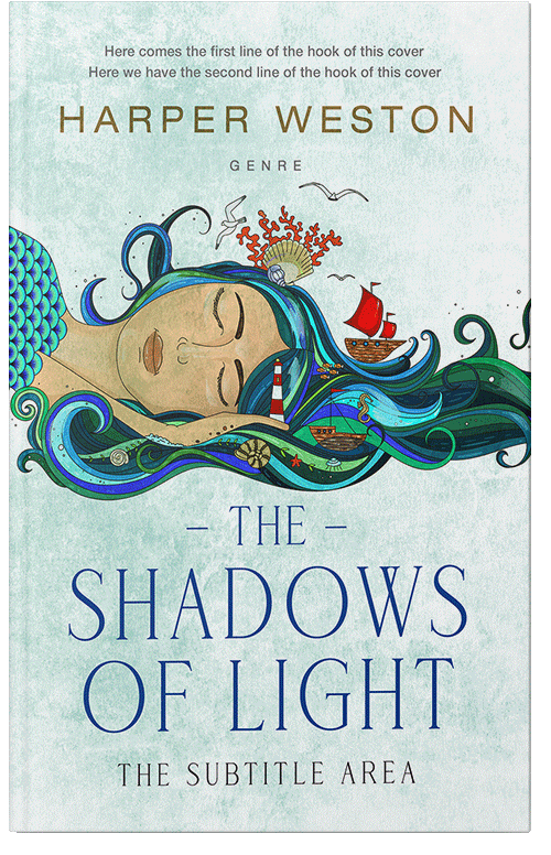 Front view of Premade Fantasy Book Cover - Harp