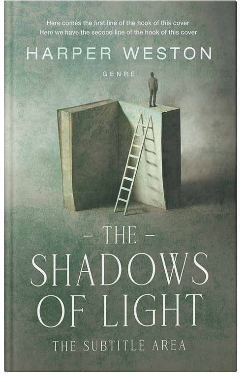 Front view of Premade Abstract Book Cover - Camouflage Green