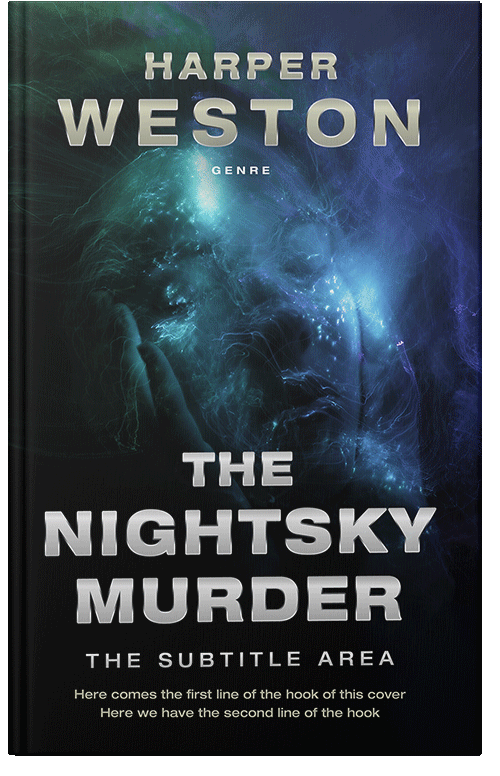 Front view of Ebony #23789 - Premade Fantasy Book Cover