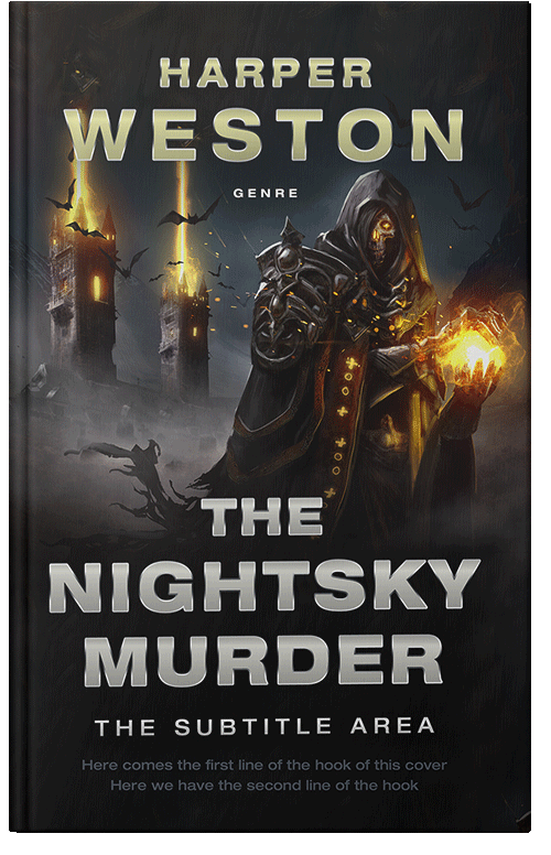 Front view of Premade Fantasy Book Cover - Heathered Gray