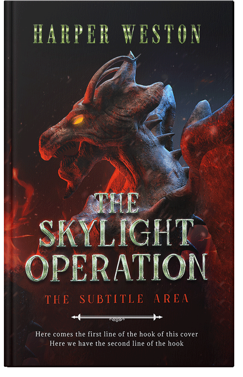 Front view of Night Rider #23818 - Premade Fantasy Book Cover