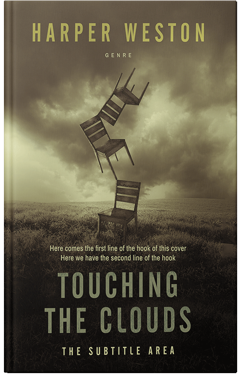 Front view of Premade Abstract Book Cover - Birch