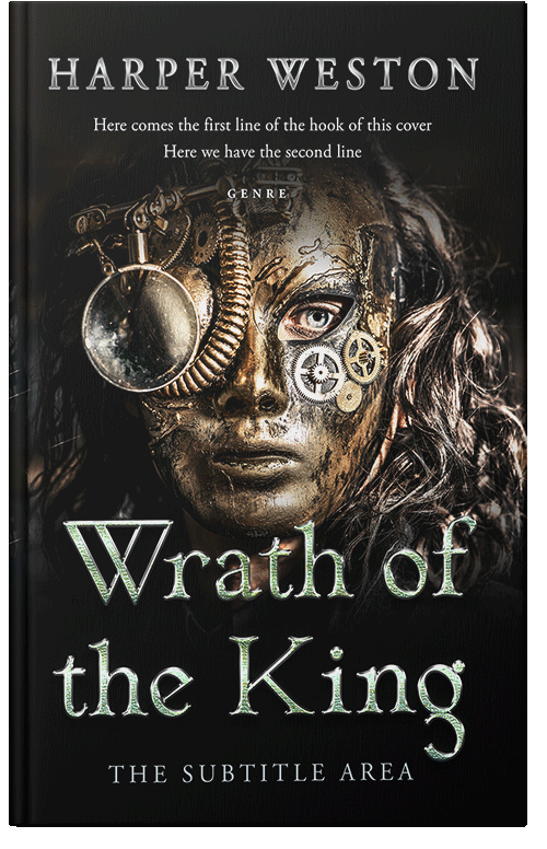 Front view of Premade Fantasy Book Cover - Bison Hide