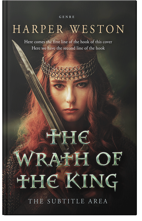 Front view of Premade Fantasy Book Cover - Zeus