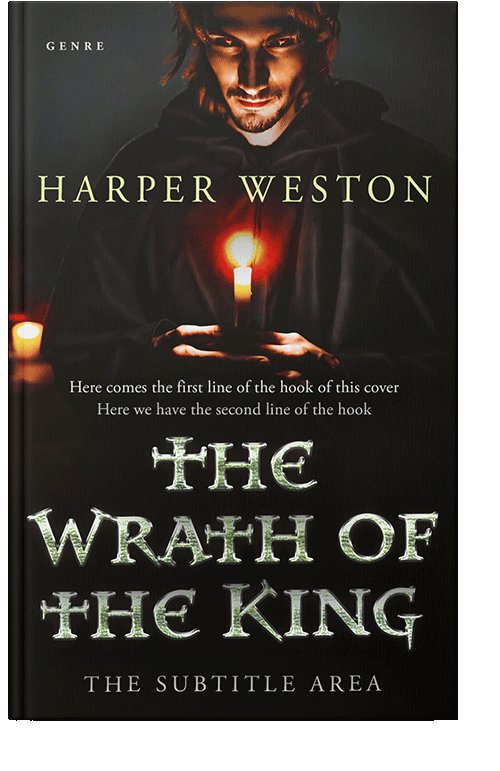 Front view of Night Rider #23867 - Premade Fantasy Book Cover