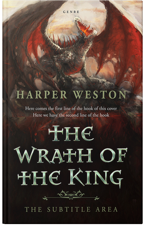 Front view of Night Rider #23871 - Premade Fantasy Book Cover