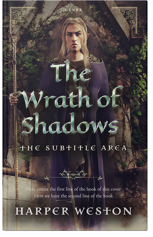 Front view of Premade Fantasy Book Cover - Thunder