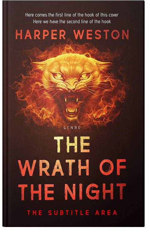 Front view of Flame Pea #23890 - Premade Fantasy Book Cover