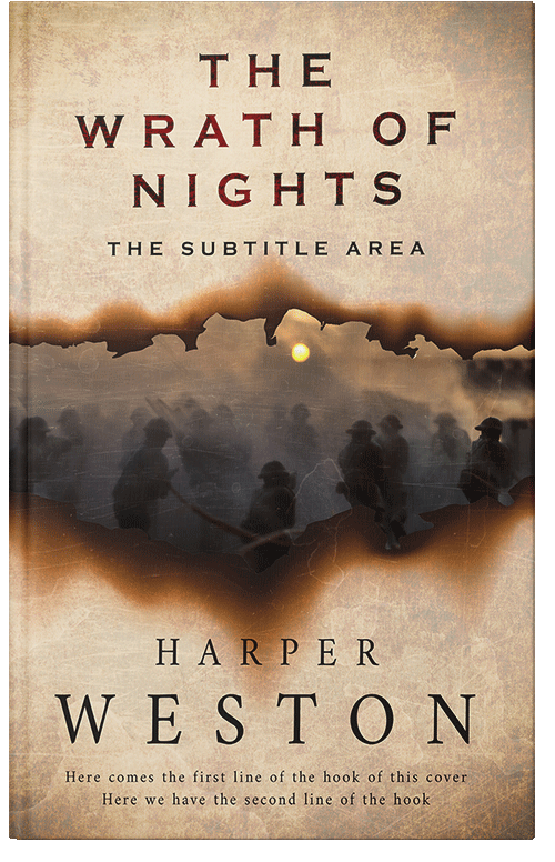 Front view of Premade Historical Book Cover - Raffia