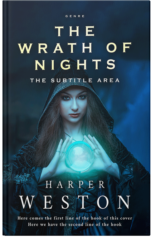 Front view of Premade Fantasy Book Cover - Black Pearl