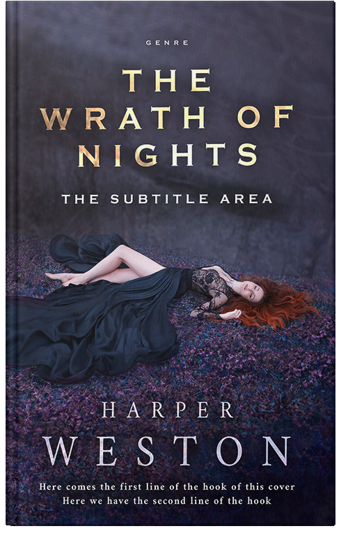 Front view of Steel Gray #23925 - Premade Fantasy Book Cover