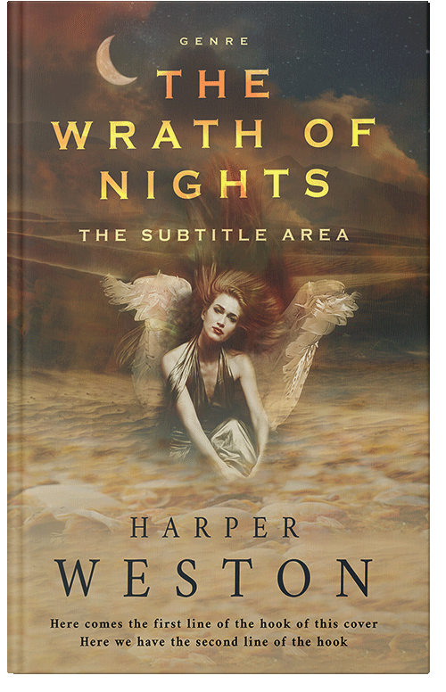 Front view of Premade Fantasy Book Cover - Teak