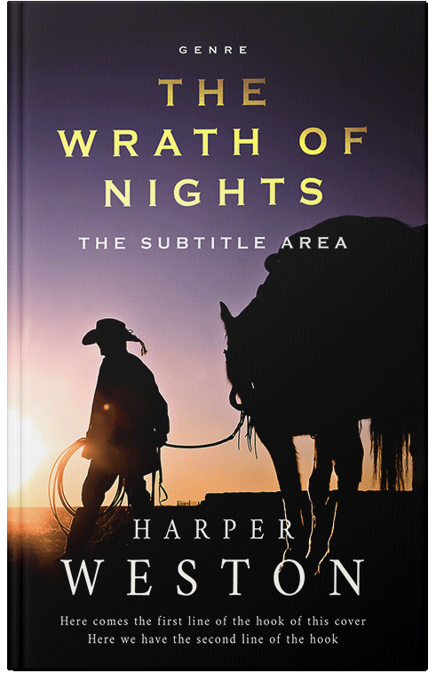 Front view of Cinder #23931 - Premade Western Book Cover