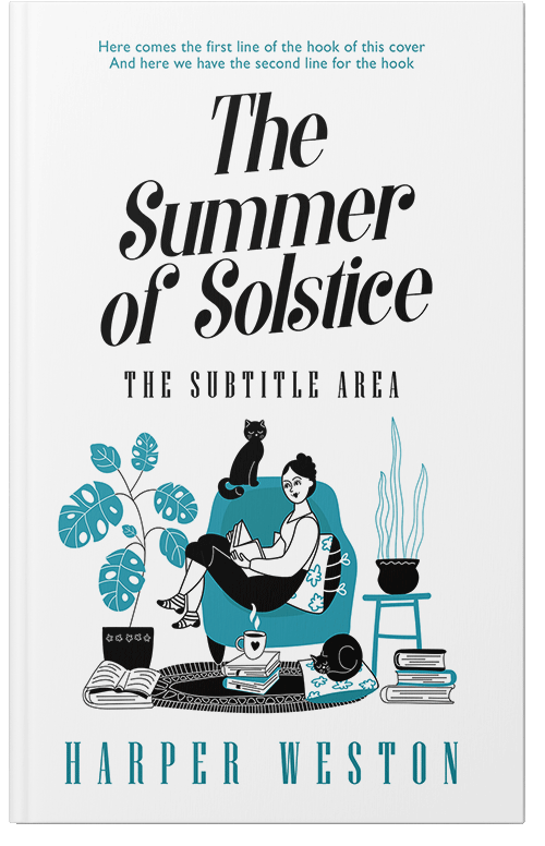 Front view of Eastern Blue #23967 - Premade Chick Lit Book Cover