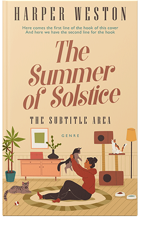 Pre Made Book Cover Peach Yellow