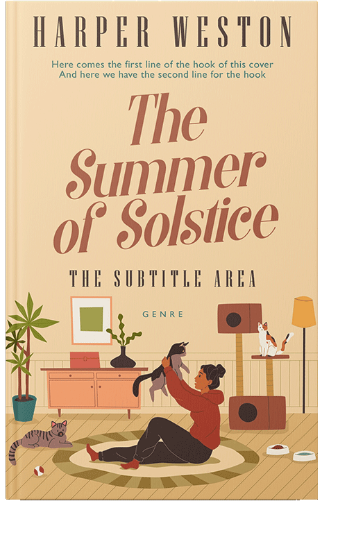 Front view of Peach Yellow #23969 - Premade Chick Lit Book Cover