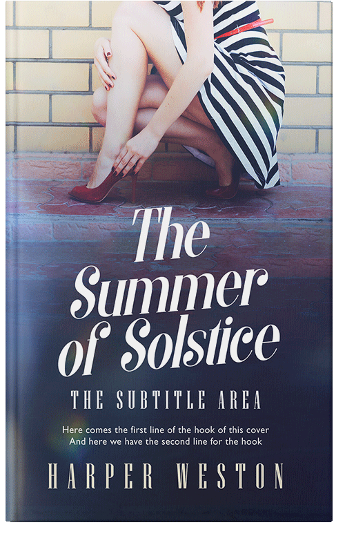 Front view of Premade Chick Lit Book Cover - Swirl