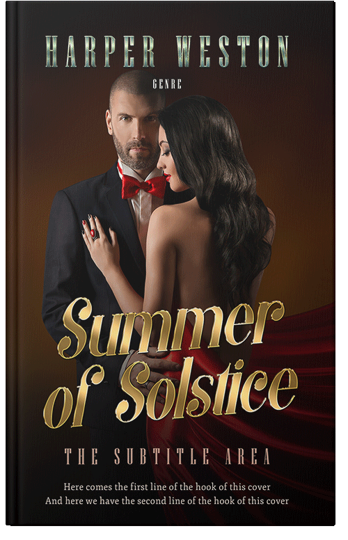 Front view of Premade Romance Book Cover - Crowshead