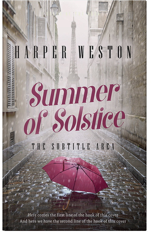 Front view of Premade Travel Book Cover - Silver Rust