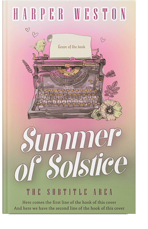 Front view of Clam Shell #23992 - Premade Romance Book Cover