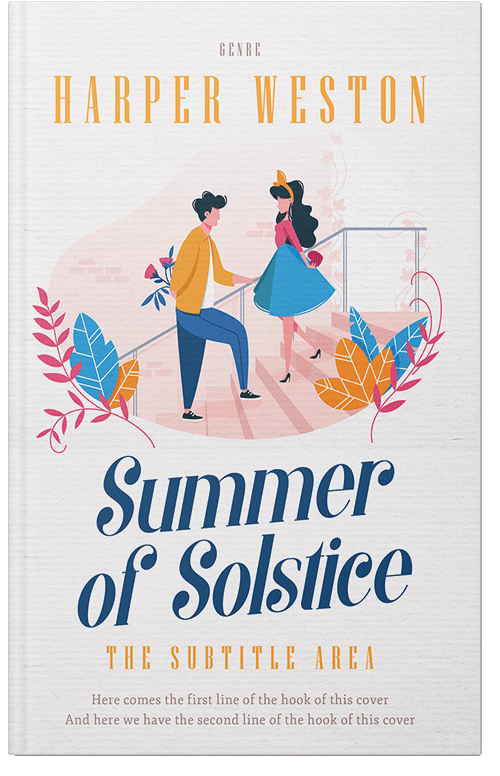 Front view of Soft Peach #23993 - Premade Romance Book Cover